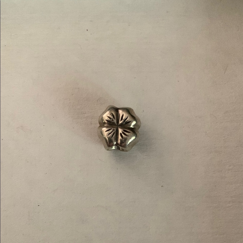 Pandora Silver Flower/Four Leaf Clover Shaped charm